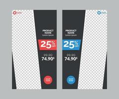 Banners de venta vertical para redes sociales y web. vector