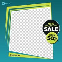 Sale Banner for Web and Social Media Post with Empty Frame vector