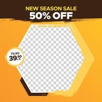 Sale Banner for Web and Social Media Post with Empty Frame vector