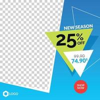 Sale Banner for Web and Social Media Post with Empty Frame vector