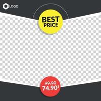 Sale Banner for Web and Social Media Post with Empty Frame vector