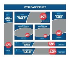 Blue Banners Set for Web vector