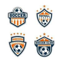 logotipo de la insignia de fútbol vector