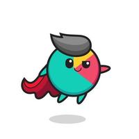 cute chart superhero character is flying vector