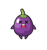 the dead eggplant mascot character vector