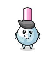 cute cotton bud mascot with an optimistic face vector