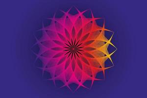 mandala del espectro de la flor de loto, arte del hilo, geometría sagrada. arte de cuerda vector