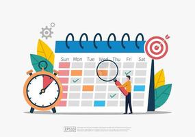 Schedule and planning concept event and task force illustration vector