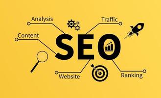 SEO search engine optimization concept vector illustration