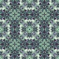 Floral seamless pattern background green color vector