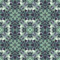 Floral seamless pattern background green color vector