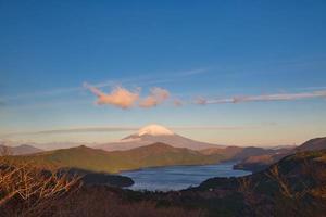 View of Mount Fuji from Yamanakako panoramic viewing platform photo