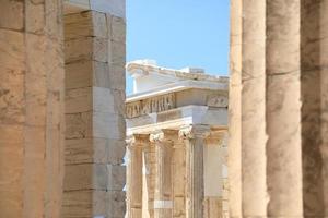 Templo del Partenón en la Acrópolis de Atenas, Grecia foto