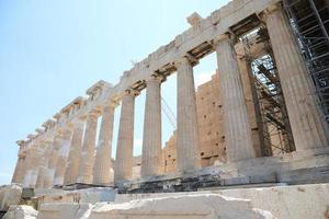 Templo del Partenón en la Acrópolis de Atenas, Grecia foto