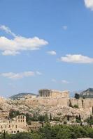 Templo del Partenón en la Acrópolis de Atenas, Grecia foto