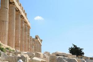 Templo del Partenón en la Acrópolis de Atenas, Grecia foto