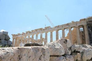 Templo del Partenón en la Acrópolis de Atenas, Grecia foto