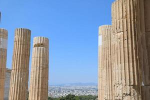 Templo del Partenón en la Acrópolis de Atenas, Grecia foto