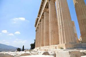 Templo del Partenón en la Acrópolis de Atenas, Grecia foto