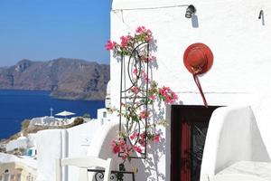 Beautiful View of Oia on Santorini Island, Greece photo