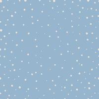 White snow falling on blue background seamless pattern Christmas vector