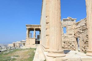 Templo del Partenón en la Acrópolis de Atenas, Grecia foto