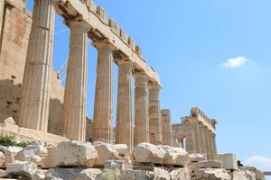 Templo del Partenón en la Acrópolis de Atenas, Grecia foto