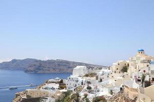 Beautiful View of Oia on Santorini Island, Greece photo