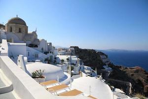 Beautiful View of Oia on Santorini Island, Greece photo