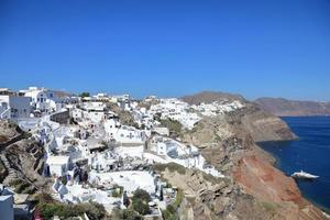 Beautiful View of Oia on Santorini Island, Greece photo