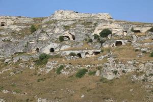 Palaeolithic Caves at Matera Italy photo