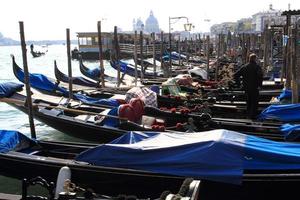 Traditional Venice Cityscape with gondola photo