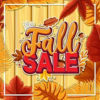 Fall sale banner template vector