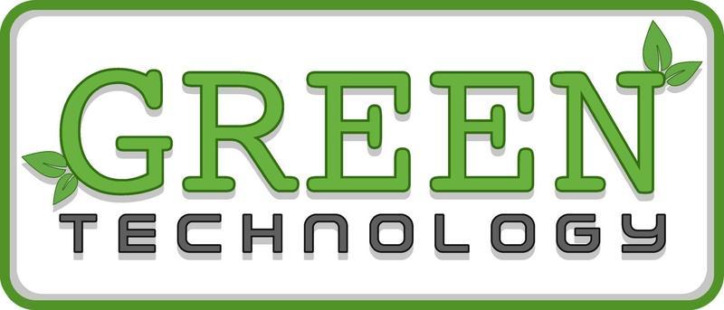 A green technology sign banner