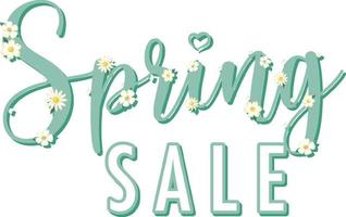 Spring sale banner template vector