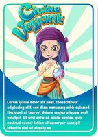 Character game card template with word Claire Voyant vector