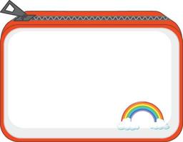 A purse with zipper and rainbow pattern vector