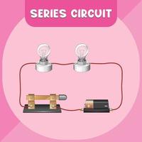 diagrama infográfico del circuito en serie vector