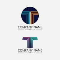 T letter, T logo vector font alphabet design and icon T