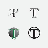 T letter, T logo vector font alphabet design and icon T