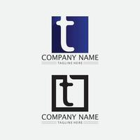 T letter, T logo vector font alphabet design and icon T