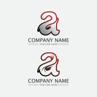 A Letter Logo Template and font vector