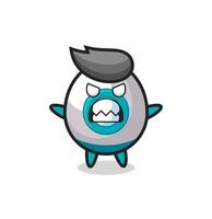 wrathful expression of the rocket mascot character vector