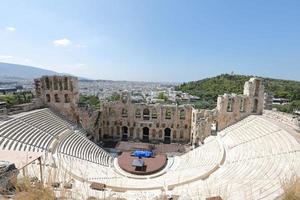 Odeon of Herodes Atticus at Parthenon Temple, Athens photo