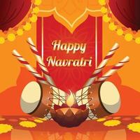 Happy Navratri Celebration in Red Theme