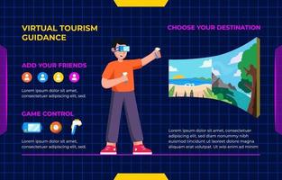 Virtual Tourism Guidance vector