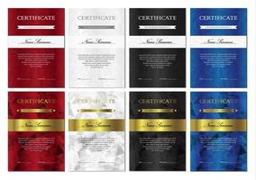 Certificate and diploma templates set vector