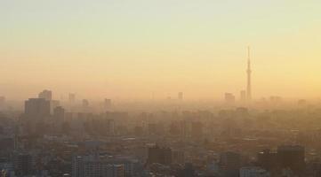 Aerial view of Tokyo city photo