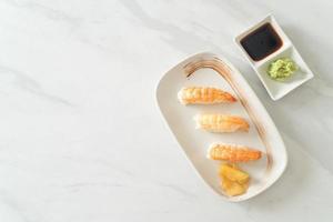 Shrimps Sushi or Ebi Nigiri Sushi photo