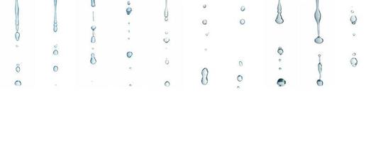 Droplets of water over a white background photo